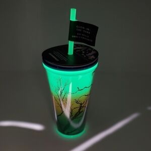 STARBUCKS NWT GLOW IN THE DARK DIY STICKER PACK 16 OZ HALLOWEEN FOREST TUMBLER